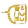 Zestawy biżuterii ślubnej ETHLYN ​​Ostatnie złoty kolor czerwony kamień Kobiety Erytrei tradycyjne zestawy biżuterii ślubnej S112c 230217