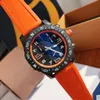 Męski czerwony zegarek Kwarc Ruch 44 mm zegarki dla mężczyzn Business Wristwatch gumowy pasek wodoodporny Montre de lukse