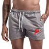 Shorts masculinos esportes sólidos fitness casual academia de ginástica Exercício de exercícios de ginástica exercício de calça de trave de praia solta