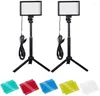 Flash Heads Soonpho USB LED Video Light Kit POFOGRAGING 5600K Dimmbar mit Stativständer