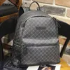 Mochilas escolares Marca Andseeyou para hombres y mujeres con personalidad empresarial Mochila simple de cuero a cuadros Retro de gran capacidad de corta distancia