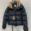 Haute Qualité femmes Down Coat Designer Parkas 22FW Mode Hiver Hommes Dames Veste De Luxe Lettre Plaid Classique Chaud Top bur Veste Deux Couleurs