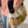 Waist Bags Womens Fur Handbag Shoulder Simple Designer Winter Fashion Armpit 230204