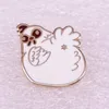 Brooches Lovely White Chick Animal Cartoon Brooch Metal Enamel Lapel Badge Collect Denim Jacket Backpack Pin Children Fashion Gifts