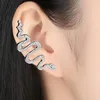 Sırtlar Küpe 1 PCS Snake Klipleri Kadınlar İçin Vintage Zircon Altın Kulak Kemik Klip Punk Kuffs Kişilik Mücevher Aksesuarları Hediye