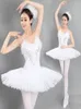 Desgaste de palco para adultos Balé profissional Tutus Ballerina Vestidos meninas cisnes brancas lago de dança de dança