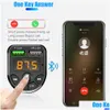 Kit per auto Bluetooth Trasmettitore FM Lettore Mp3 O Hands 5V 3.1A Caricatore doppio USB 1224V Tf U Disk Music Drop Delivery Cellulari Motociclette Dhcfm