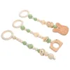 Pendentif Colliers Gym Jouets Suspendus Bébé Jouet En Bois Jouet De Dentition En Bois Activité Soins Infirmiers Né Animal Dentition Ensemble Sensoriel Infantile Jeu Enfants