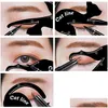 ￖgonbrynverktyg Stencils Easy Eye Shadow Eyeliner Make Up Cat Stencil Kit Makeup Card Mall Drop Delivery Health Beauty Accessorie Dhtyi
