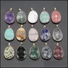 Charms 2236 mm Delicate Gold Natural Stone Rose Quartz Crystal Pendant Diy voor ketting oorbellen sieraden maken ffshop2001 drop deliv dhpis