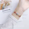 Party Call the right peach blossom to protect the love minority design strawberry crystal gray moonlight stone bracelet female