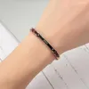 Braccialetti con ciondoli Moocare Semplice e alla moda Galvanizzato Nero Segno di curvatura fine Intarsiato con zircone bianco Acciaio inossidabile Legno Da uomo