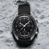 Moon Quaz Watch Mission to Mercury 42mm Full Function Chronograph Luxury Mens Couple Nome Owatch 2022 Saturno Nettuno