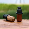 Mini fumo colorato Grano del legno Tubi in alluminio Portatile rimovibile Filtro per tabacco a base di erbe secche Snuff Snorter Sniffer Snuffer Handpipes Portasigarette in silicone