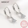 Hoop Earrings 0.4 Carat/Pair Sale 4.0mm Moissanite For Women 925 Sterling Silver Bridal Wedding Jewelry Gifts