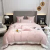 Ensembles de literie ensemble élégant 1200TC coton égyptien linge de lit rose housse de couette drap plat ou taie d'oreiller ajustée lit pour El