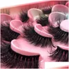 Falsos cílios 10 pares 3d Mink Messy Pack de maquiagem longa maquiagem faux cilas naturais cílios para cílios de extensão Droga de embalagem HHHKG