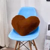 Pillow Heart Shape Plush Furry Cover Throw Case Home Living Room Bed Sofa Decor Faux Fur Covers /Decorative