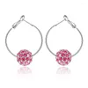 Hoop Earrings ER-00213 In Fashion Jewelry Silver Plated Colourful Ball Earring For Women 2023 Christmas Gift Drop & Wholesale