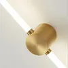 Vägglampor moderna LED -lampor sovrum längre rörbelysning vardagsrum bakgrund dekorera trappor lampa el svart guld sconce fixturer