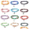 Beaded Wholesale High Quality Colored Lava Volcanic Stone Armband Alloy Jewelry Girl Girl Girl Gift Drop D DHZ3X