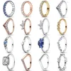 Ringas de cluster bares retangulares originais desejos de herbário tiara coroa anel de estrela para 925 jóias de moda de casamento prateado 925