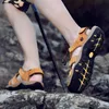 Sandals Mens Summer Men Shoes Breathable Walking Beach Slippers Outdoor Flat Casual Male High Quality 230220
