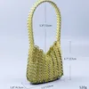 جديدة للطلاء الوردي الصفراء الصفراء ، حقيبة اليد اليدوية المصنوعة يدويًا ، حقيبة الكتف اليدوية للنساء 230220