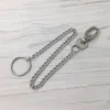 Keychains 25 cm roestvrij staal lange punk hiphop trendy riem taille keten mannelijke broek mannen jeans metalen broek sleutelhanger kreeft sleutelsleutels sleutels