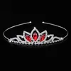 Tiaras Kid Girls Crystal Tiara och Crown Hairbands Bridal Wedding Prom Crown Headband Princess Hair Ornaments Headpiece Z0220