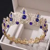 Tiaras Baroque Crystal Round Crown Tiara Rhinestone Prom Princess Diadem Tiaras And Crowns For Women Bride Wedding Hair Accessories Z0220