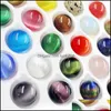 Stone 20mm 7 Chakra Round Cats Eye Crystal Opal Ball Mosaic Craft Gift Yoga Handspel Odornment Decoratio Luckyhat Drop Delivery Jewe Dhyxg