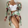 Damen-Badebekleidung, Damen-Cover-Ups, sexy, vorne offener Strand-Bikini-Badeanzug, Kimono-Cardigan, lange, fließende Badeanzüge für Junioren