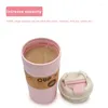 Mugs 420ml Double-wall Insulation Eco-friendly Wheat Fiber Straw Coffee Cup Travel Mug Leakproof Gift Arrivals 2023