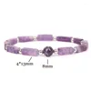 Strand Fashion Natural Amethyst Square Bar Bead Bracelet Female Simple Charm String Hundred Match Jewelry Wholesale