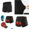 Moto Vêtements Cyclisme Vélo Sous-Vêtements 5D Gel Rembourré Vélo Éponge Shorts Femmes Hommes Cycle Drop Delivery Mobiles Motos Accès Dh6Kq