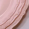 Dostępne zastawy stołowe 1PC Przezroczysta róża 19/26 cm twarda plastikowa talerz marmurowy obiad odpowiedni na wesela i imprezy