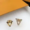 Full Diamond Lady Charm Letter Fashion Design Pendiente Lucky Gold Party Gift Jewelry para mujeres