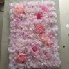 Dekorativa blommor 60x40 cm Artificial Rose Flower Wall Panels för bröllop Bakgrund Centerpieces Party Decorations Supplies