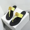 Slippers Summer womens Designer Slides Metallic Slide Sandals Flip Flops For men Casual Beach Walk Fashion Low heel Flat slipper Shoes Size 37-42