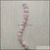 Stone Fashion 15mm Heart Natural Pink Rose Quartz Cut Facetterade p￤rlor f￶r smycken Makin Jiaminstore Drop Delivery DHL2L