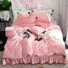 Bedding Sets Winter Velvet 4 PCS Bed Set Fleece Sheet Pillowcase Duvet Cover 2pcs And Skirt Quilt