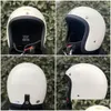 Casques de moto 2022 style japonais 3/4 en fibre de verre Open Face Cafe Racer Casque 500Tx Scooter Vélo Casco Moto Léger Rétro Fo Dhni4