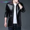 Men's Jackets Leather Jacket Men Think Fleece Turn Down Collar Faux Fur Coat Men Lamb Cashmere PU Leather Coat Men's Faux Leather Plus Size 022023H