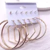 Hoop Earrings BLIJERY 6 Pairs Bohemian Set For Women Basketball Brincos Geometric Punk Jewelry Gift