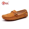 Dress Shoes YRZL Loafers Men Big Size 48 Soft Driving Moccasins High Quality Flats Genuine Leather Shoes Men Slip-on Suede Loafers for Men 230217