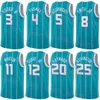 Drukowane Mężczyźni Dzieci Kobiety Koszykówka Terry Rozier III Jersey 3 LaMelo Ball 1 Kelly Oubre Jr 12 Theo Maledon 9 Reggie Jackson 1 Gordon Hayward 20 Zarobione imię i nazwisko Numer