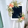 Flores decorativas artificiales Swag colgante centro de mesa guirnalda rústica arco de boda para recepción puerta delantera cenador de fiesta