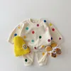 Giyim Setleri 9182 Bebek Seti Kardeş Kıyafetler Sonbahar ve Kış 2023 Boy Sweater Külkü Pantolon Balon Kız Elbise