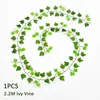 Decorative Flowers 210cm Artificial Plants Green Leaf Ivy Plant Vine For Home Garden Decor Wholesale DIY Hanging Garland Fake Leaves Creeper